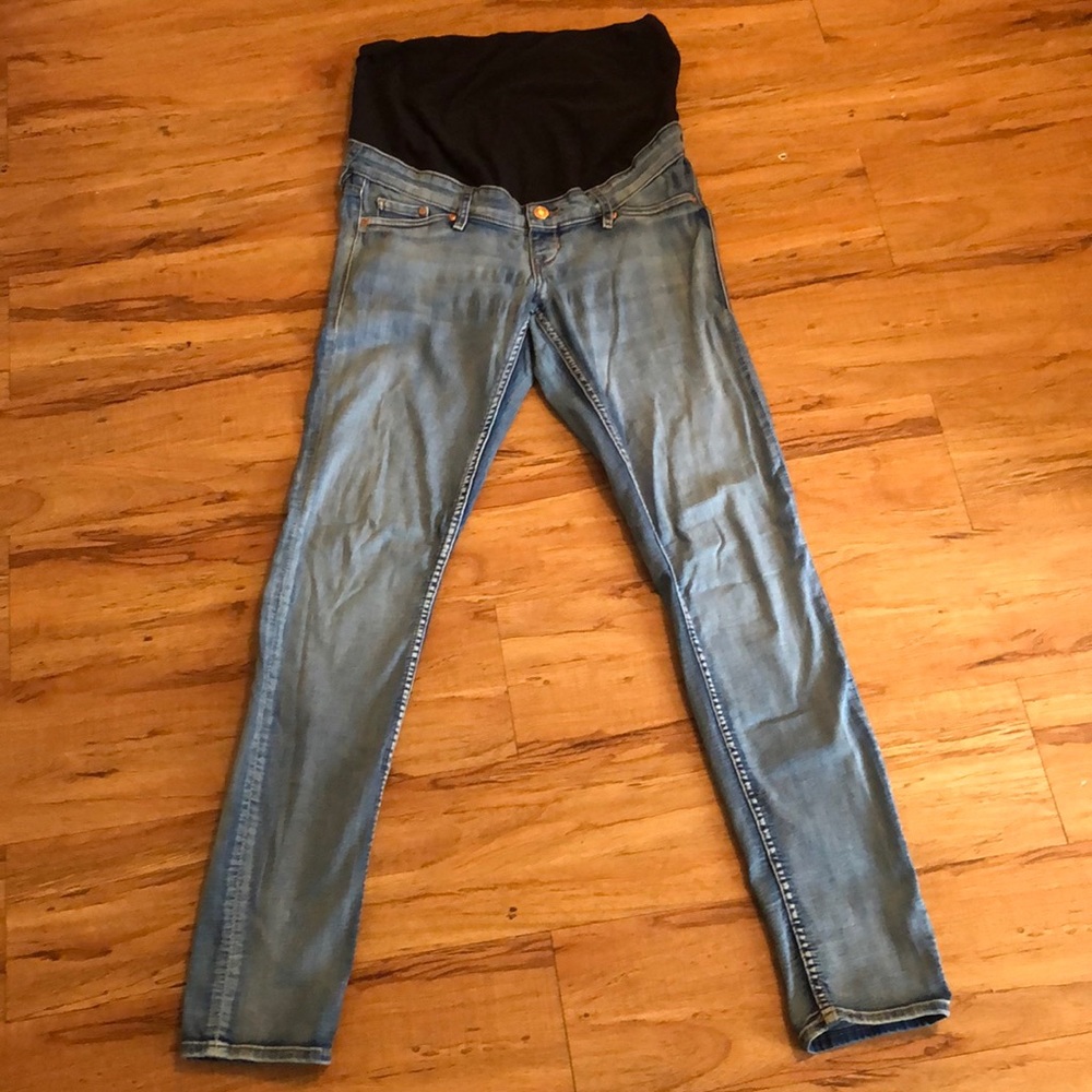 H&M Skinny High Rib Mama Maternity Jeans Size 8